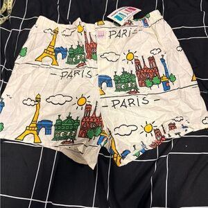Vintage Paris Print Women's Boxer Shorts